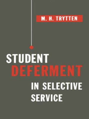 cover image of Student Deferment in Selective Service